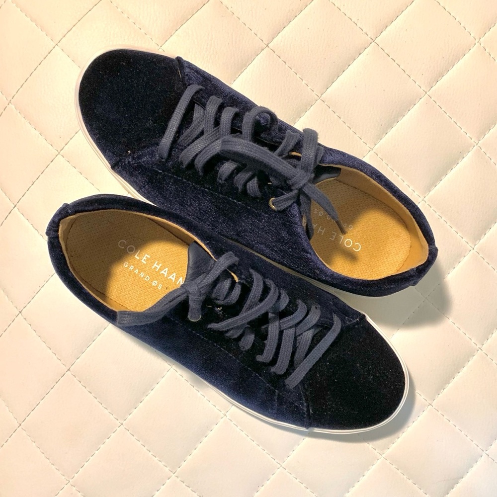 Cole Haan Navy Suede Sneaker